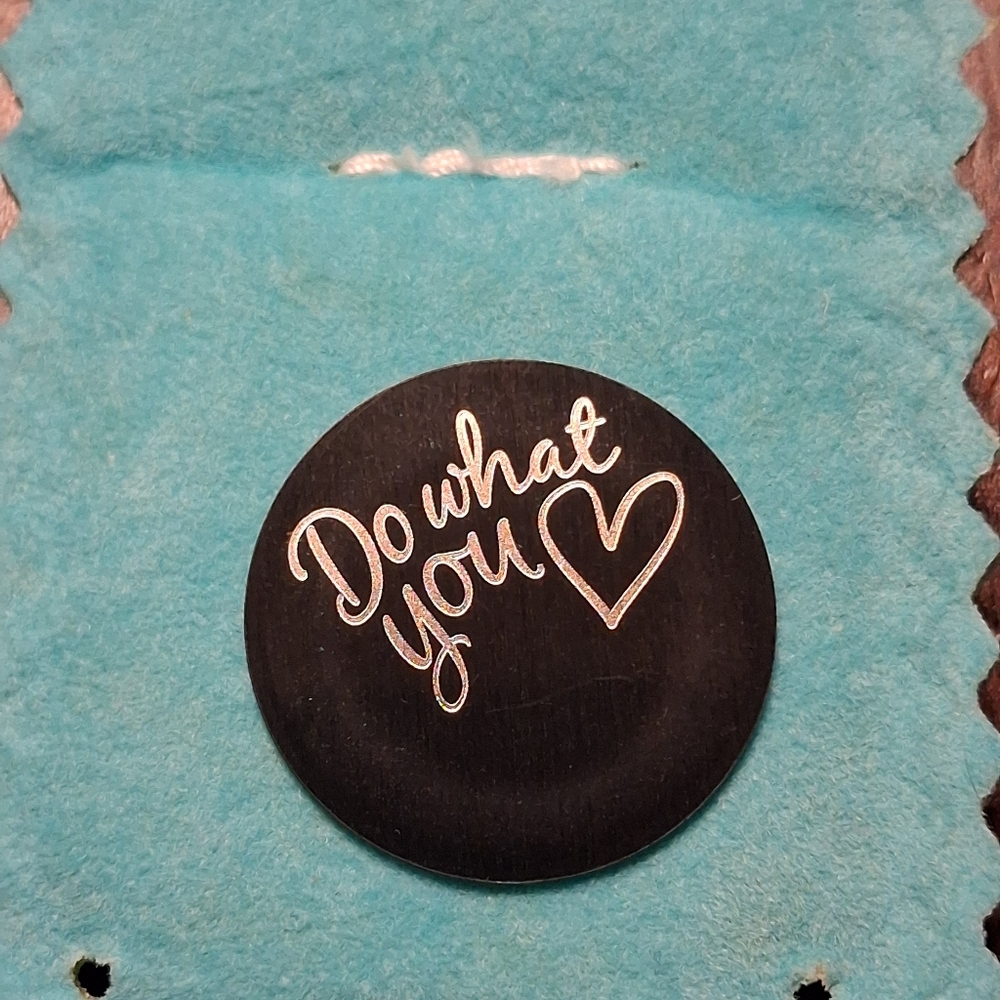 Black and Silver "Do What You Love" Large Window Plate Origami Owl